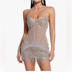 Glamorous Rhinestone Embellished Dress